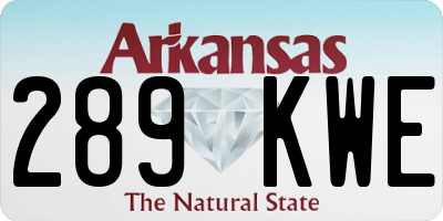 AR license plate 289KWE