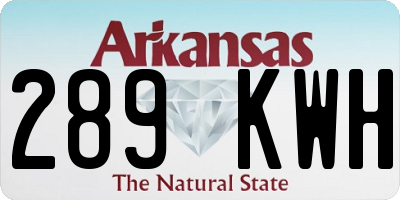 AR license plate 289KWH