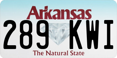 AR license plate 289KWI