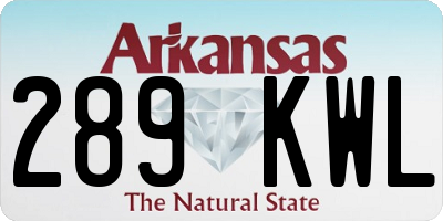 AR license plate 289KWL
