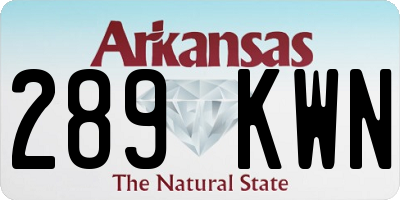 AR license plate 289KWN