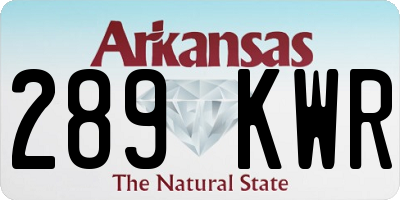 AR license plate 289KWR