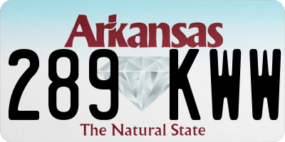 AR license plate 289KWW