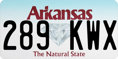AR license plate 289KWX