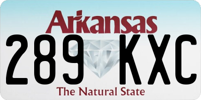 AR license plate 289KXC