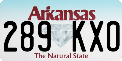 AR license plate 289KXO