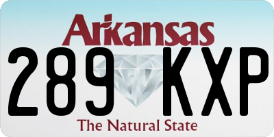AR license plate 289KXP