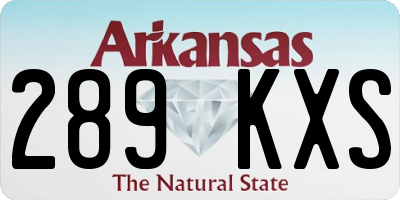 AR license plate 289KXS