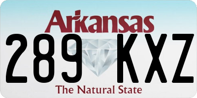 AR license plate 289KXZ