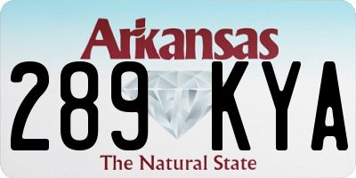 AR license plate 289KYA