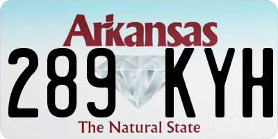 AR license plate 289KYH