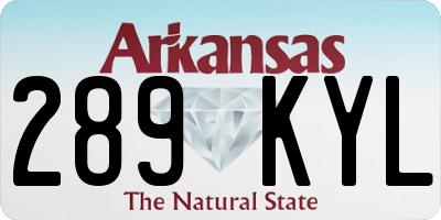 AR license plate 289KYL