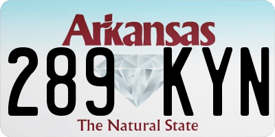 AR license plate 289KYN
