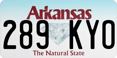 AR license plate 289KYO