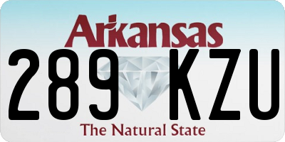 AR license plate 289KZU