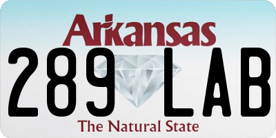 AR license plate 289LAB