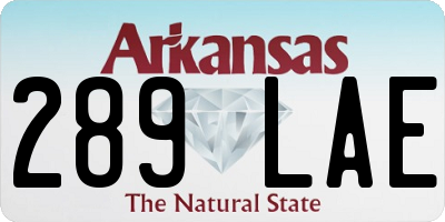 AR license plate 289LAE