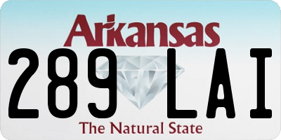 AR license plate 289LAI