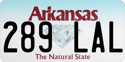 AR license plate 289LAL