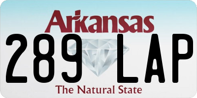 AR license plate 289LAP