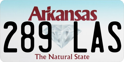 AR license plate 289LAS