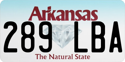AR license plate 289LBA