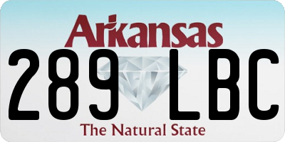 AR license plate 289LBC