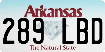 AR license plate 289LBD