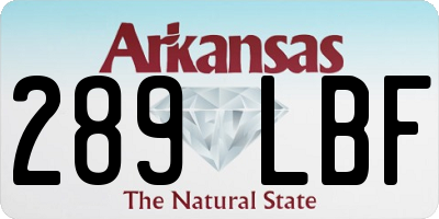 AR license plate 289LBF