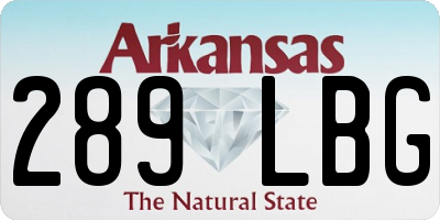 AR license plate 289LBG