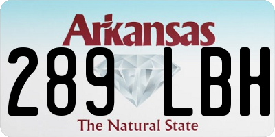 AR license plate 289LBH