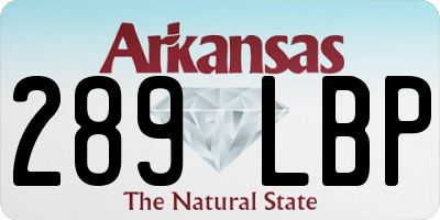 AR license plate 289LBP