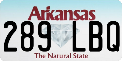 AR license plate 289LBQ