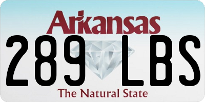 AR license plate 289LBS