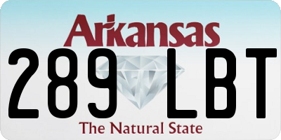 AR license plate 289LBT
