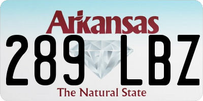 AR license plate 289LBZ