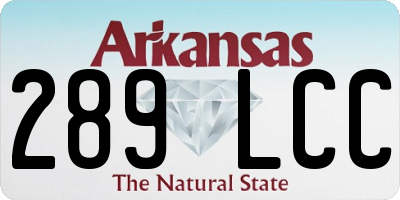 AR license plate 289LCC