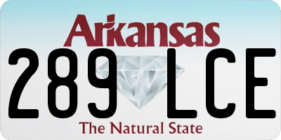 AR license plate 289LCE