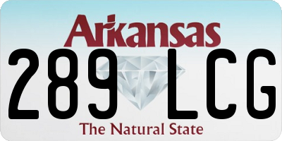 AR license plate 289LCG