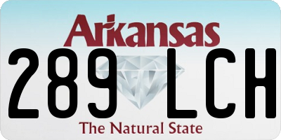 AR license plate 289LCH