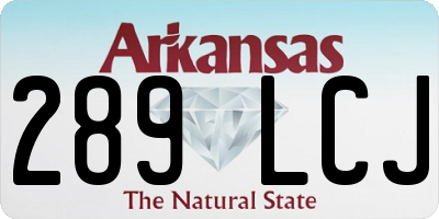 AR license plate 289LCJ