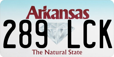 AR license plate 289LCK