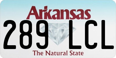 AR license plate 289LCL