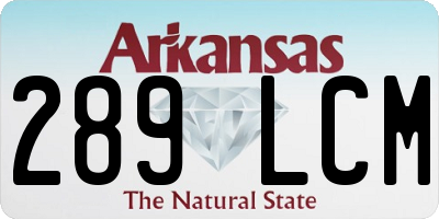 AR license plate 289LCM