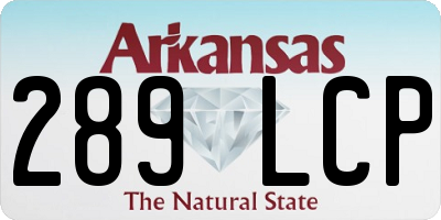 AR license plate 289LCP