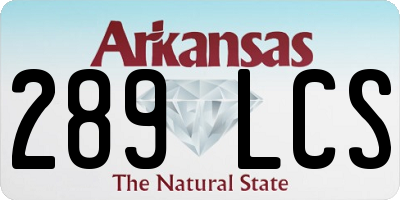 AR license plate 289LCS