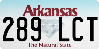 AR license plate 289LCT