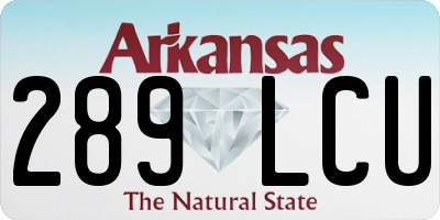 AR license plate 289LCU