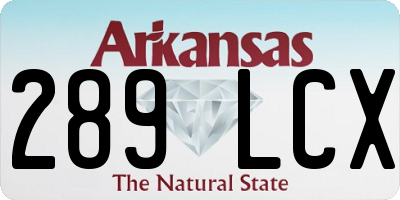AR license plate 289LCX