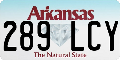 AR license plate 289LCY
